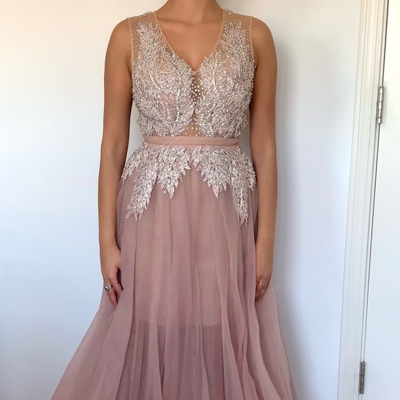 TERANI COUTURE PINK PROM DRESS size 0 - Picture 6 of 10